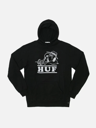 SPIKE NEEDLES PULLOVER HOOD-BLK